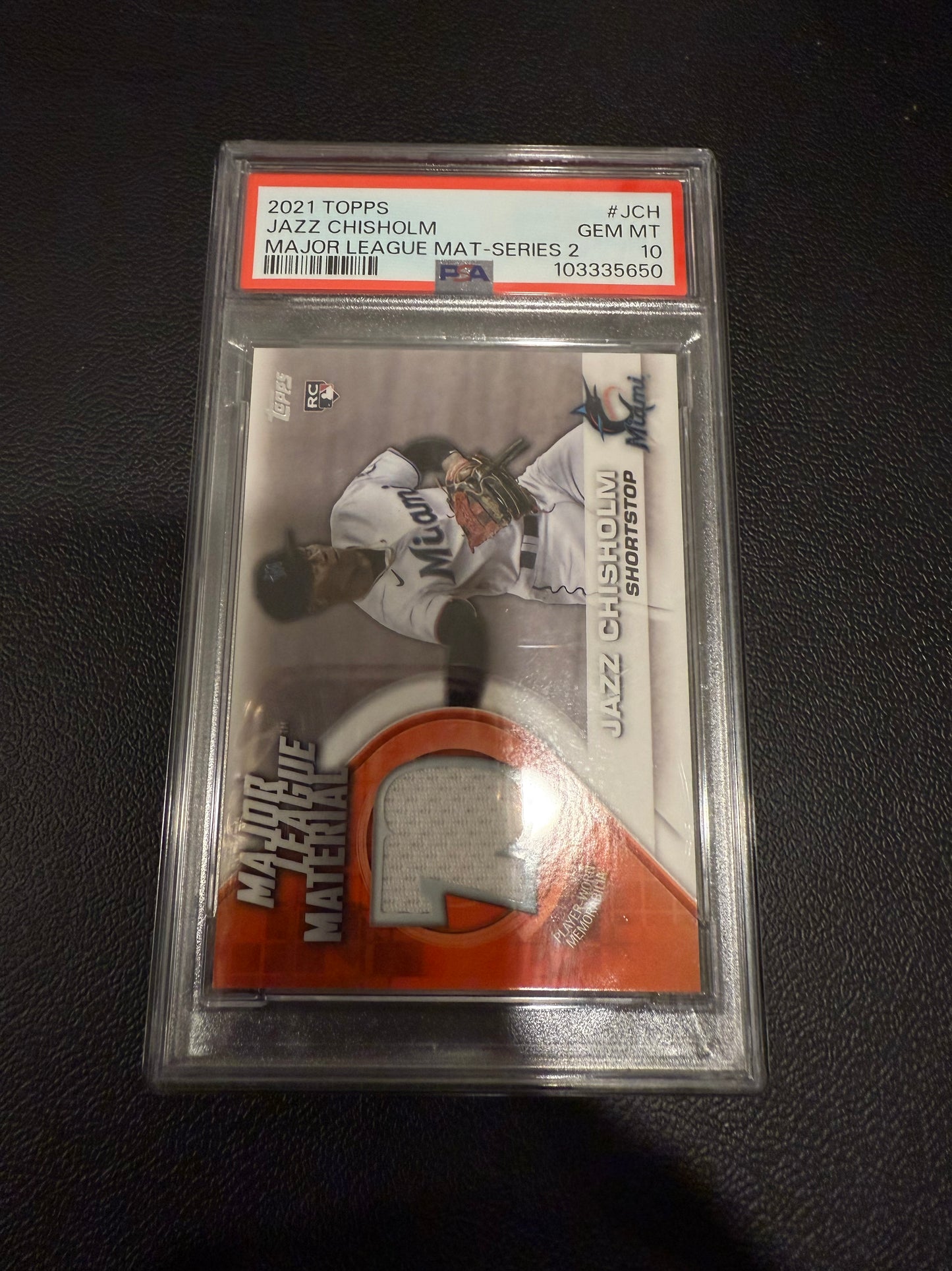 2021 Topps Jazz Chisholm #JCH Major League Material Series 2 PSA 10