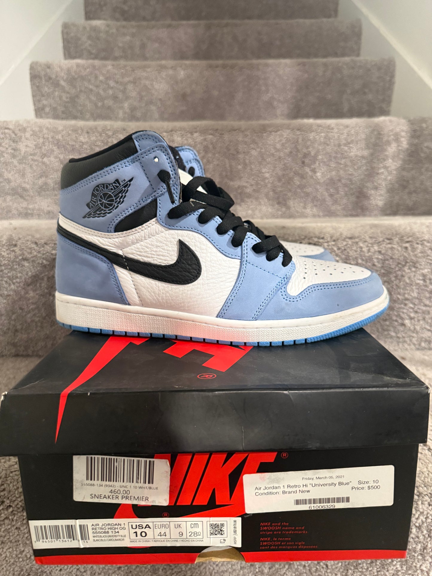 Air Jordan 1 University Blue - Size 10 (Used)