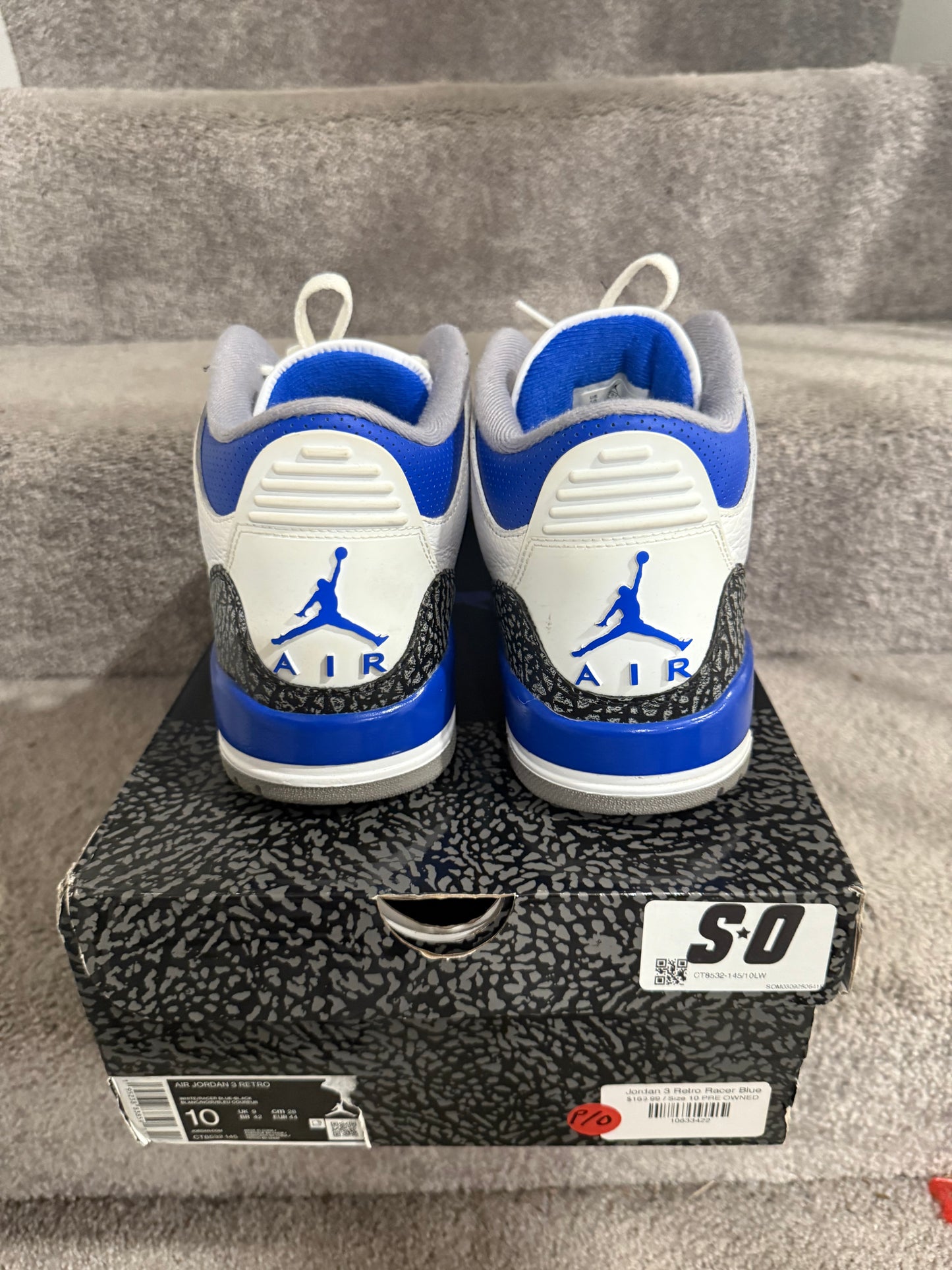 Air Jordan 3 Racer Blue - Size 10 USED