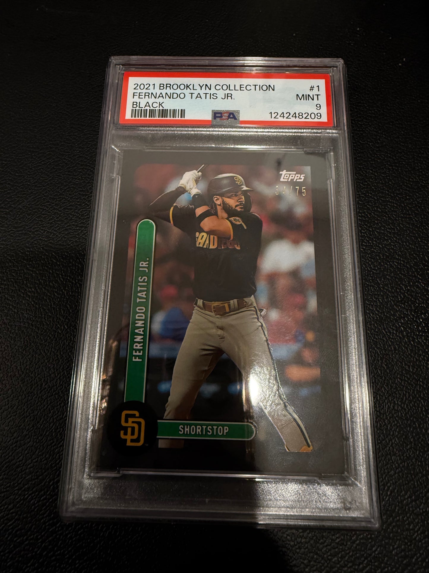 2021 Brooklyn Collection Fernando Tatis Jr Black #1 PSA 9 /75