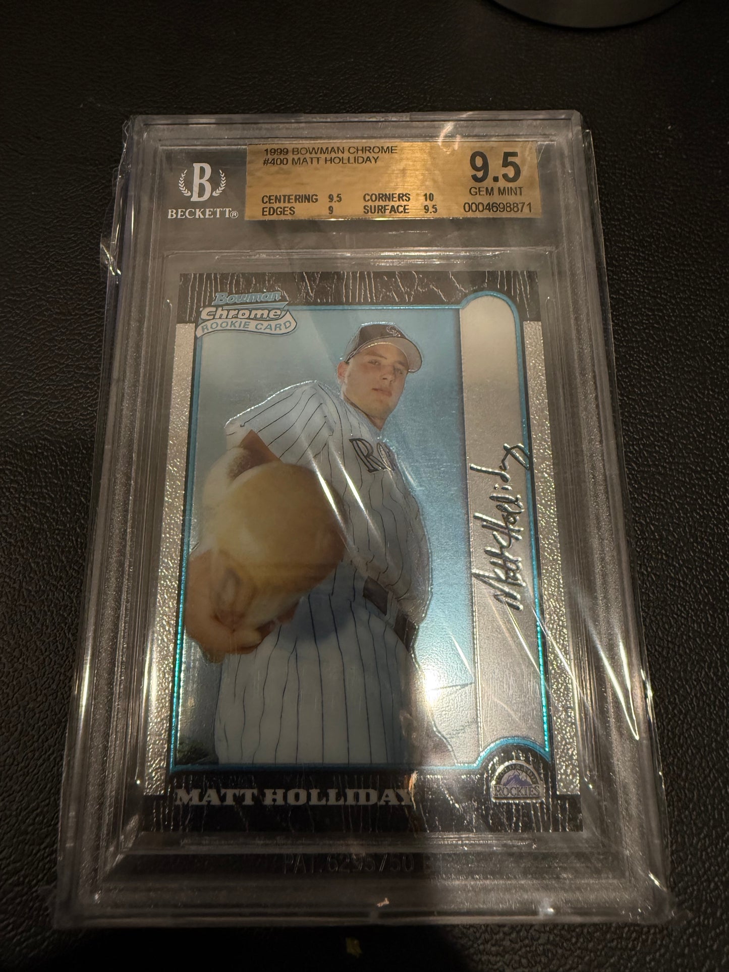 1999 Bowman Chrome Matt Holliday #400 Beckett 9.5