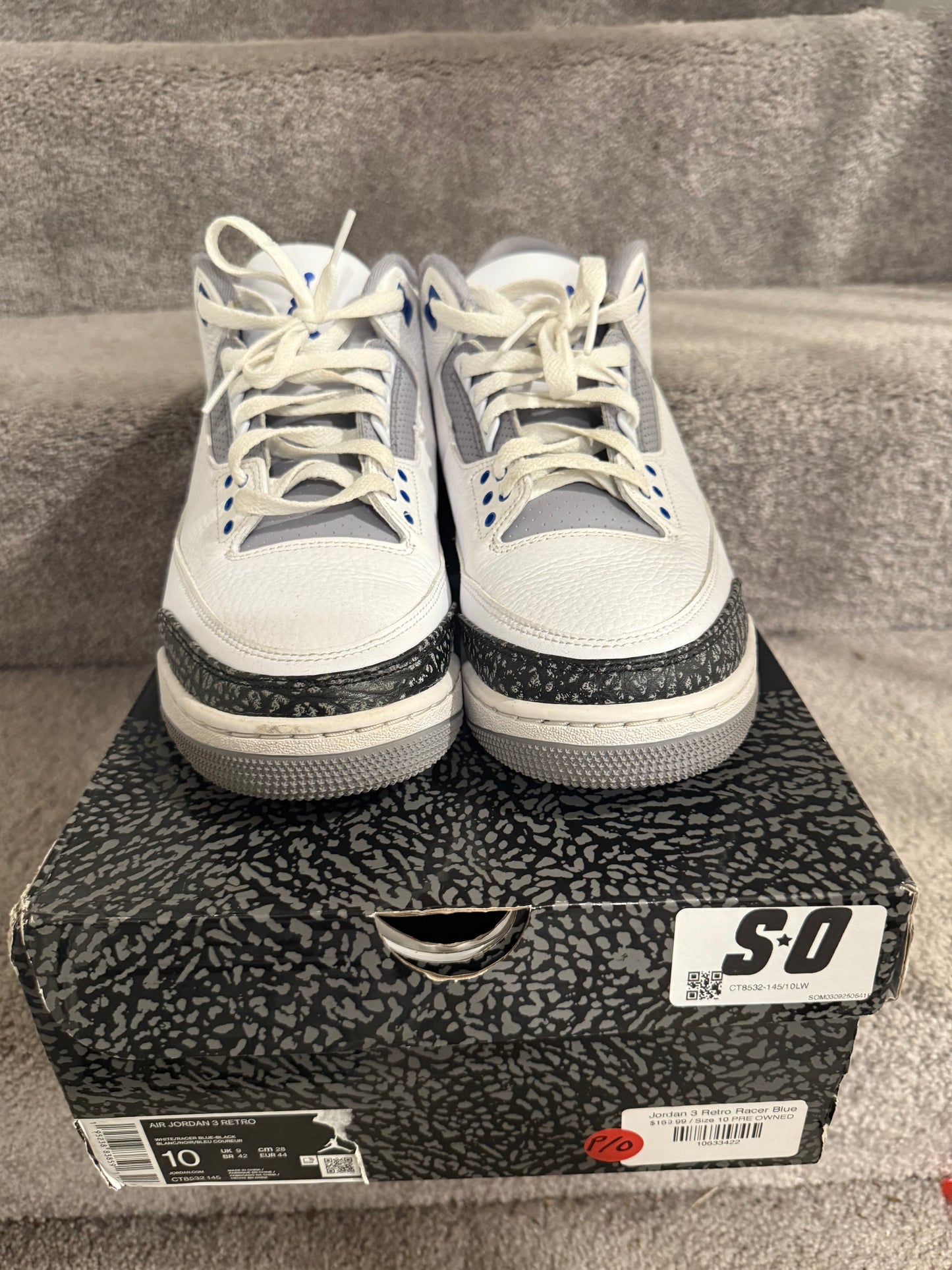 Air Jordan 3 Racer Blue - Size 10 USED