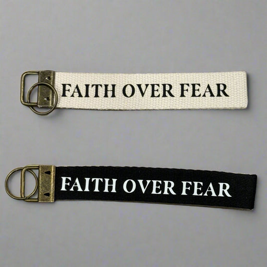 Faith Over Fear Wrist Lanyard