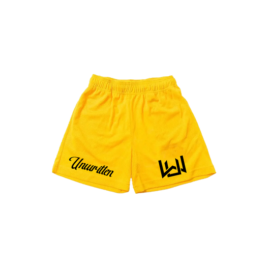 Yellow Mesh Shorts