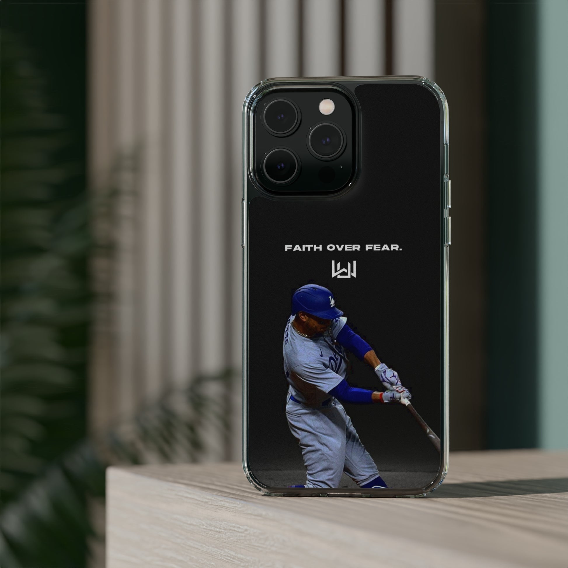 Faith Over Fear Mookie Clear Case – The Unwritten Brand Faith Over Fear Mookie Clear Case – The Unwritten Brand